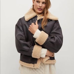 Mango faux leather jacket